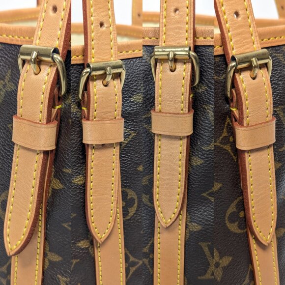 LOUIS VUITTON Bucket GM Monogram Canvas - Renewed Leather - Picture 11 of 15